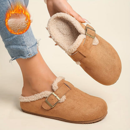 Women's Buckle Strap Mule Shoes