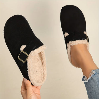Women's Buckle Strap Mule Shoes