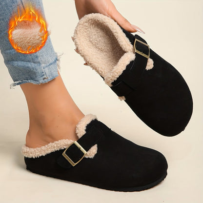 Women's Buckle Strap Mule Shoes