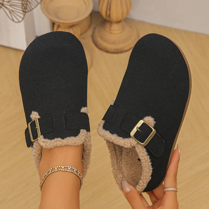 Women's Buckle Strap Mule Shoes