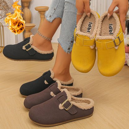 Women's Buckle Strap Mule Shoes