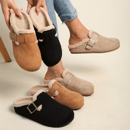 Women's Buckle Strap Mule Shoes