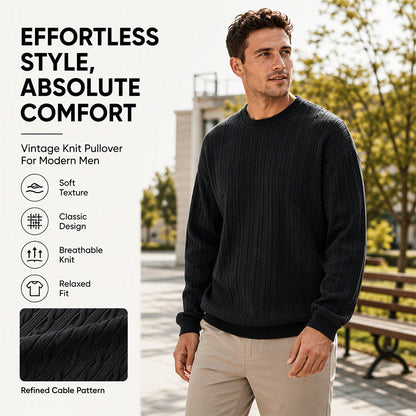 Men's Cable Knit Crewneck Sweater