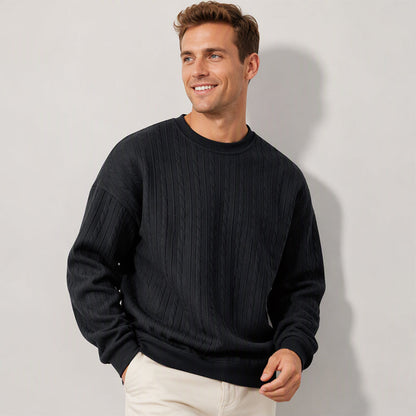 Men's Cable Knit Crewneck Sweater