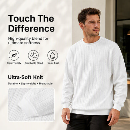 Men's Cable Knit Crewneck Sweater