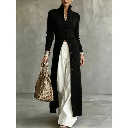 Women's Cable Knit Button-Up Cardigan