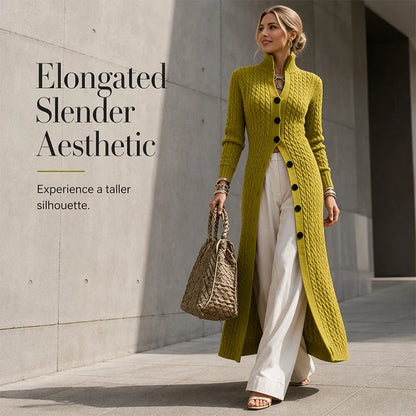 Women's Cable Knit Button-Up Cardigan