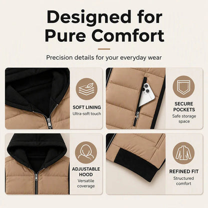 Women's Hooded Color-Block Jacket