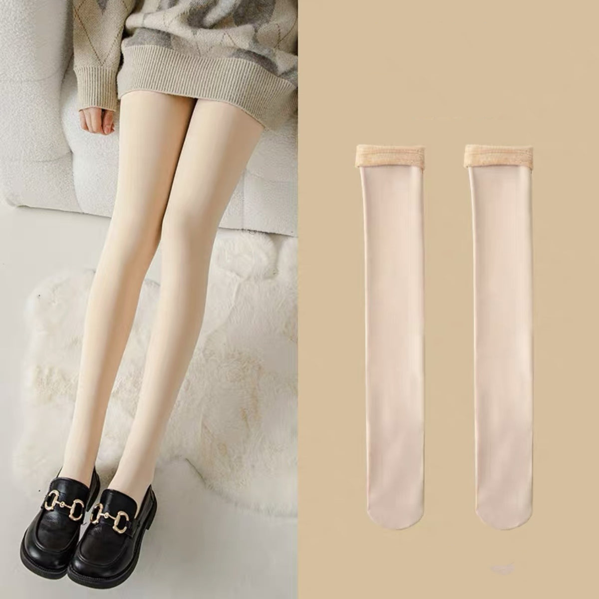 Women's Over-the-Knee Fleece-Lined Stockings
