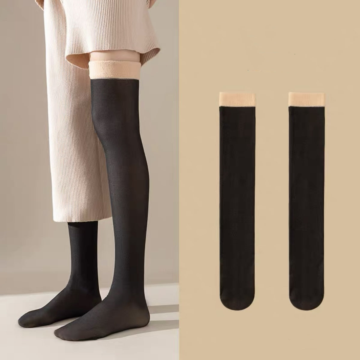 Women's Over-the-Knee Fleece-Lined Stockings
