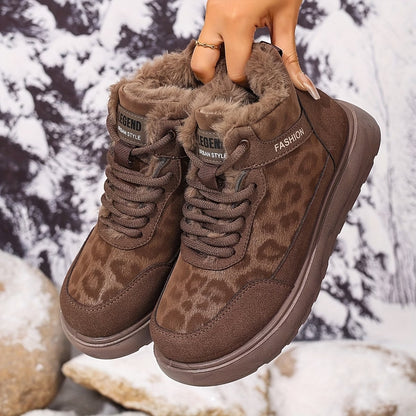 Women's Faux Fur Lace-Up Ankle Boots