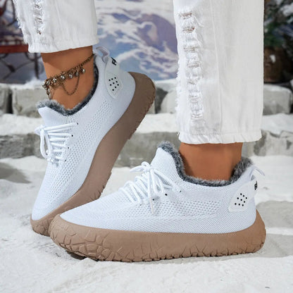 Women's Knit Lace-Up Casual Sneakers