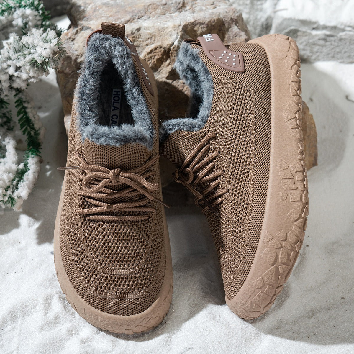 Women's Knit Lace-Up Casual Sneakers