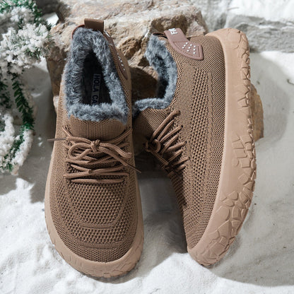 Women's Knit Lace-Up Casual Sneakers