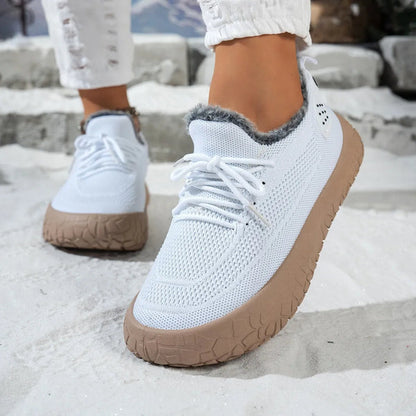 Women's Knit Lace-Up Casual Sneakers
