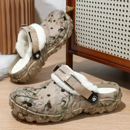 Men's Fleece-Lined Clog Slip-On Shoes