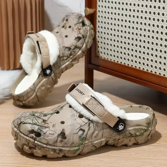 Men's Fleece-Lined Clog Slip-On Shoes