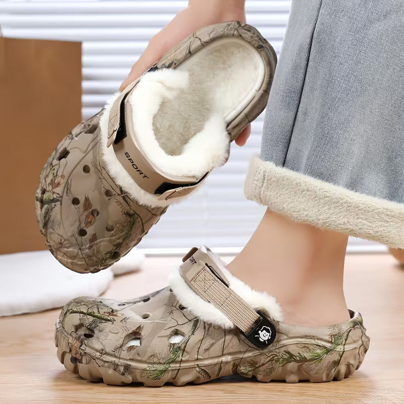 Men's Fleece-Lined Clog Slip-On Shoes