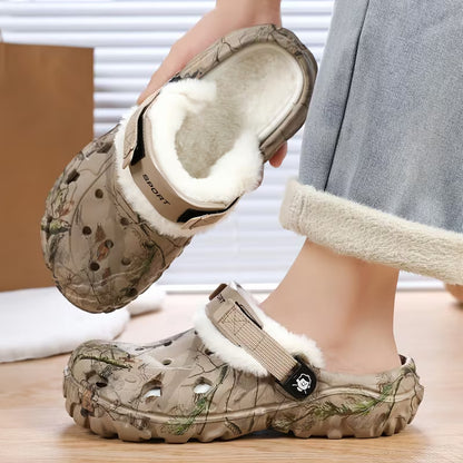 Men's Fleece-Lined Clog Slip-On Shoes