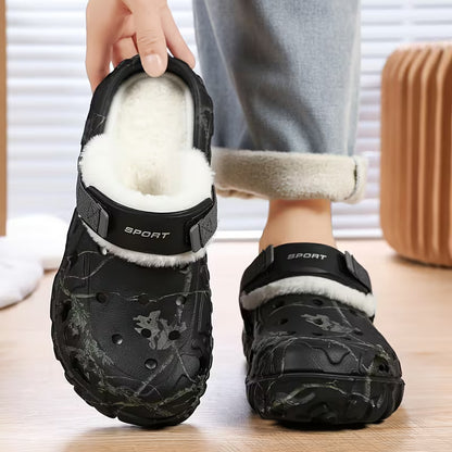 Men's Fleece-Lined Clog Slip-On Shoes