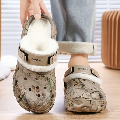 Men's Fleece-Lined Clog Slip-On Shoes