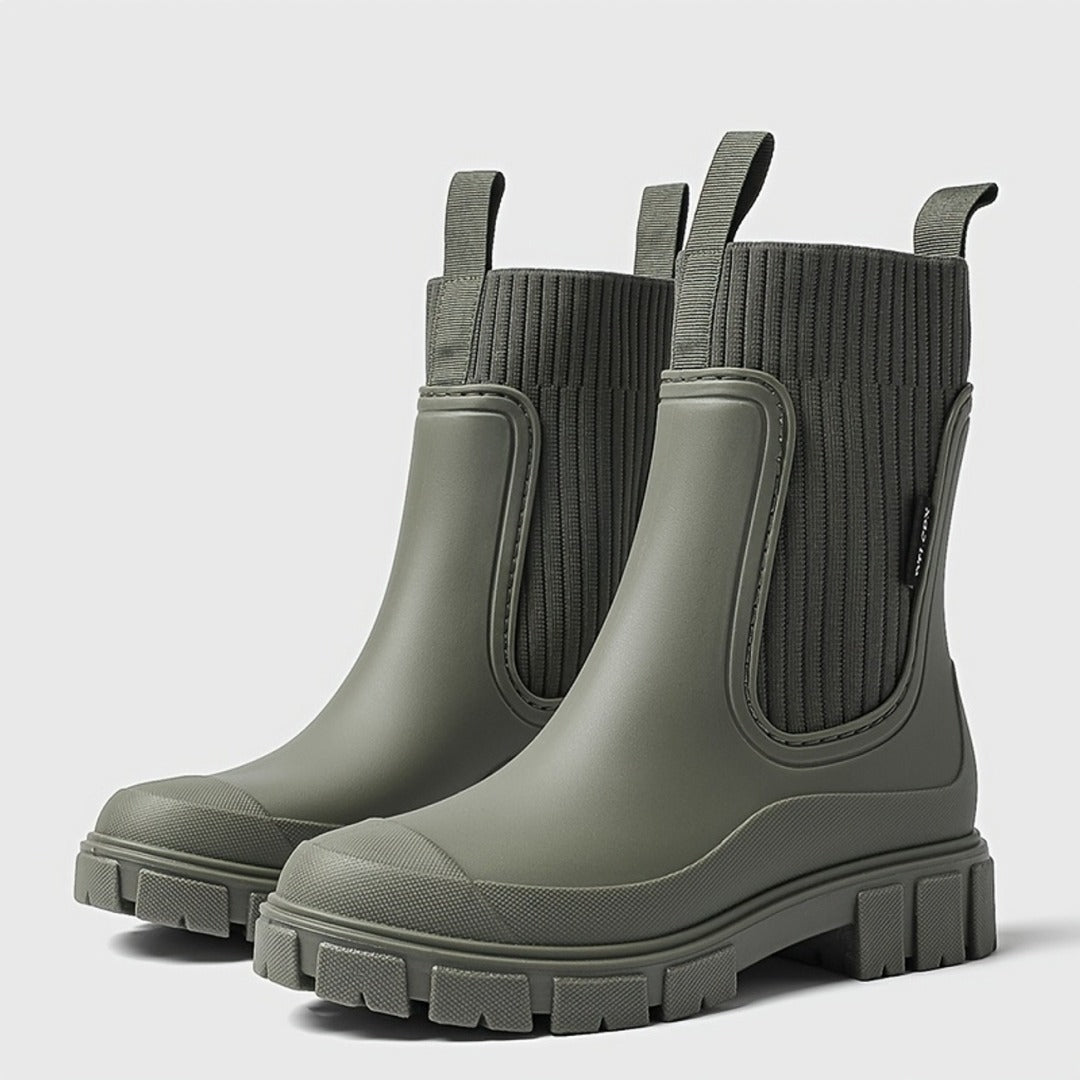Women's Ribbed Chelsea Rain Boots