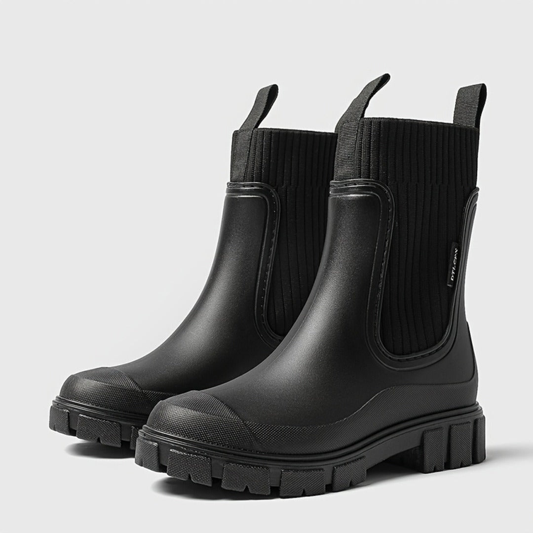 Women's Ribbed Chelsea Rain Boots