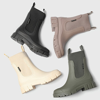 Women's Ribbed Chelsea Rain Boots