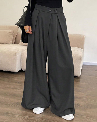 Women's Pleated Wide-Leg Dress Pants