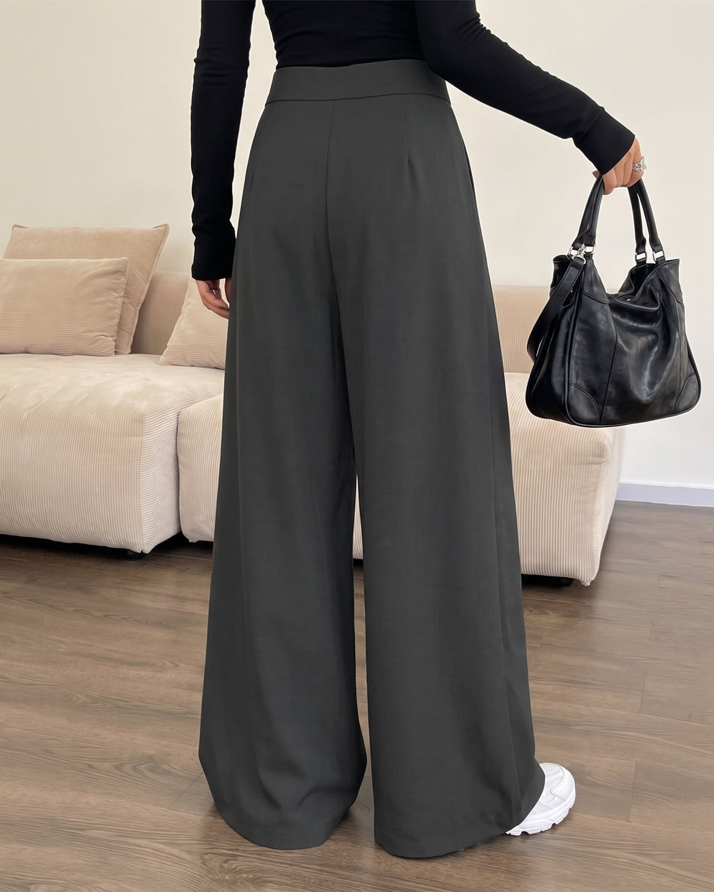 Women's Pleated Wide-Leg Dress Pants