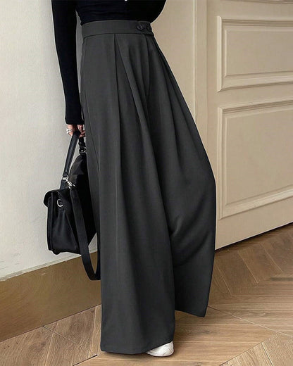 Women's Pleated Wide-Leg Dress Pants