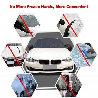 Car Windshield Cover with Side Mirror Panels