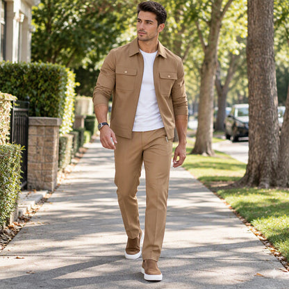 Men's Smart Casual Jacket and Pants Set