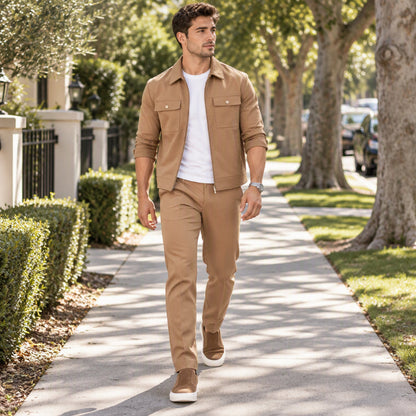 Men's Smart Casual Jacket and Pants Set