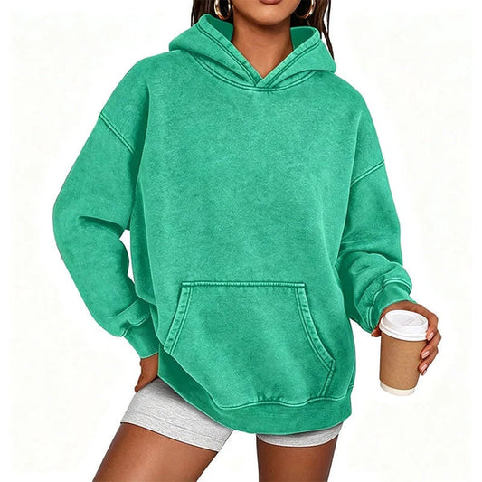 Unisex Oversized Washed Pullover Hoodie