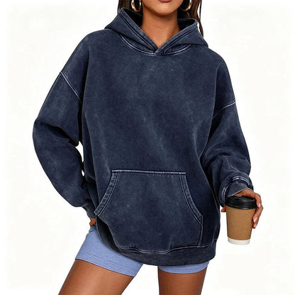 Unisex Oversized Washed Pullover Hoodie