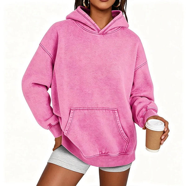 Unisex Oversized Washed Pullover Hoodie