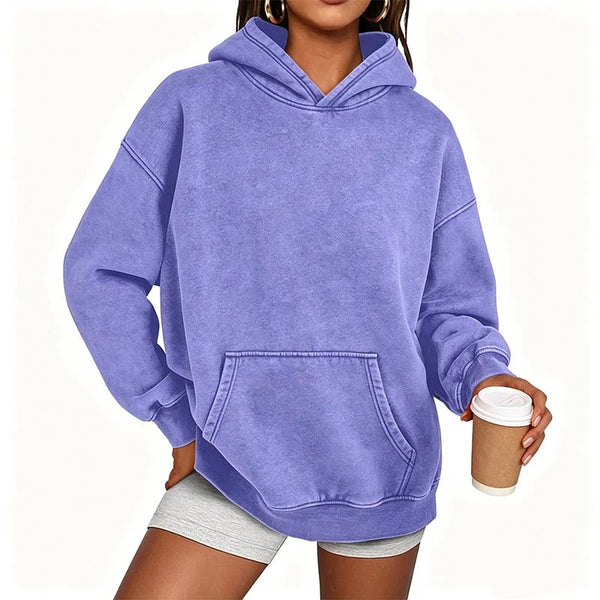 Unisex Oversized Washed Pullover Hoodie