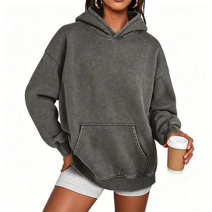 Unisex Oversized Washed Pullover Hoodie