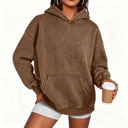 Unisex Oversized Washed Pullover Hoodie