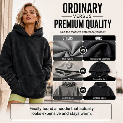 Unisex Oversized Washed Pullover Hoodie