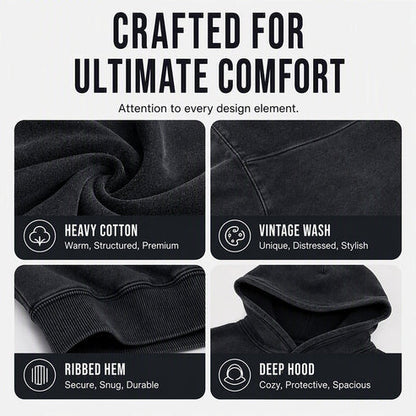 Unisex Oversized Washed Pullover Hoodie