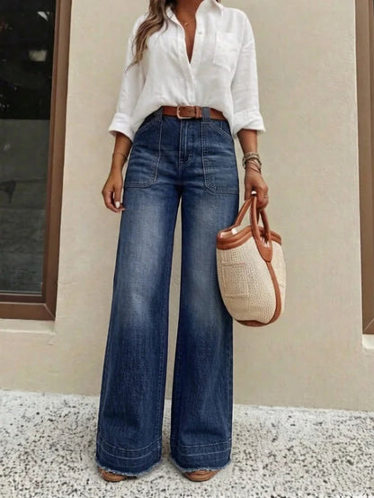 Women's High-Rise Wide-Leg Jeans