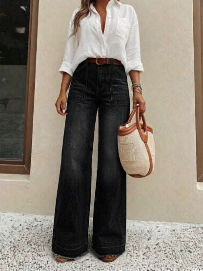 Women's High-Rise Wide-Leg Jeans