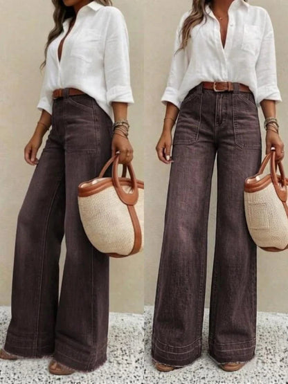 Women's High-Rise Wide-Leg Jeans