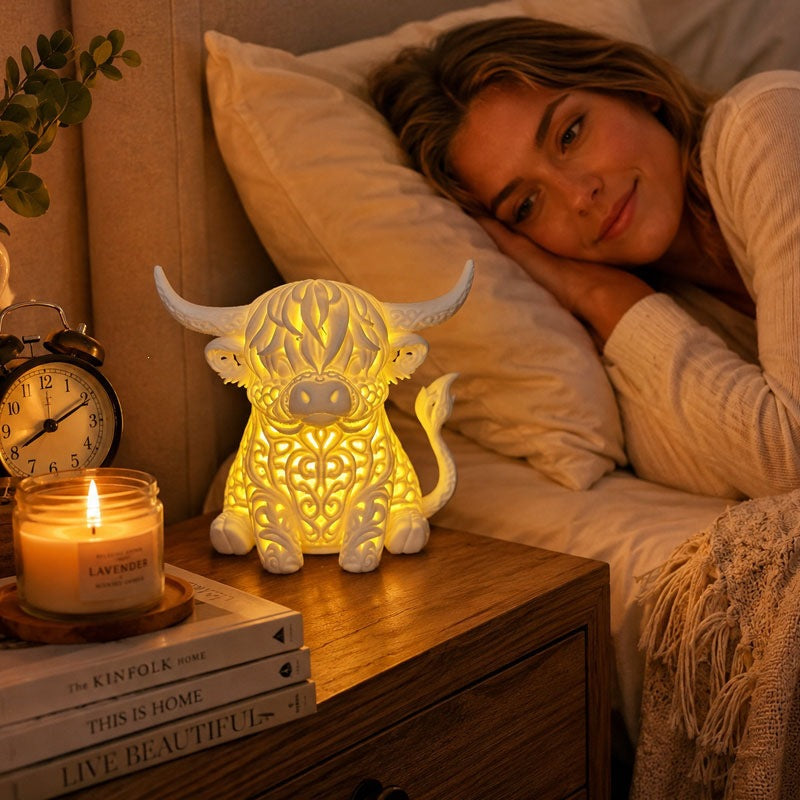 Highland Cow Decorative Table Lamp