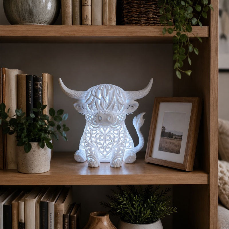 Highland Cow Decorative Table Lamp