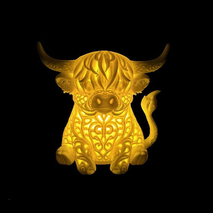 Highland Cow Decorative Table Lamp