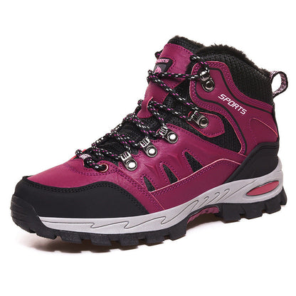 Unisex Mid-Top Lace-Up Hiking Boots