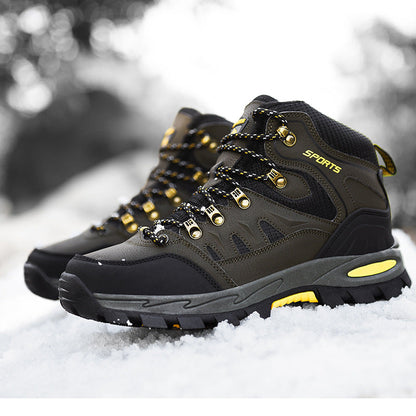 Unisex Mid-Top Lace-Up Hiking Boots
